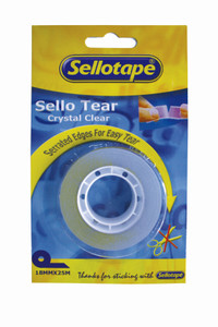 SELLOTAPE Sellotear Perforated 18mmx25m Carded Box 10-TST1825