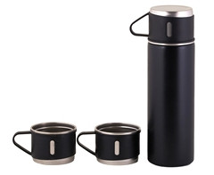 Vacuum Flask & Mini Mug Set - GSR - P2735SetB