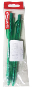STABILO Liner Click Polybag Green 2's-C308M-36