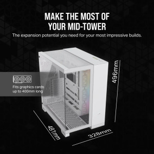 Corsair iCUE LINK 6500X RGB, Midi Tower, PC, White, ATX, 120,140,240,280,360 mm, 2.5,3.5" Corsair iCUE LINK 6500X RGB, Midi Tower, PC, White, ATX, 120,140,240,280,360 mm, 2.5,3.5"