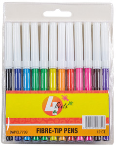 4KIDS FIBRE TIP PENS 12'S 4KIDS FIBRE TIP PENS 12'S