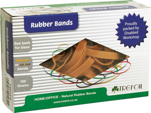 BOXES 100gm RUBBER BANDS SIZE 10 - 100/