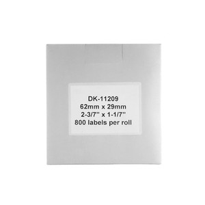 Brother Compatible DK‑11209 Label Roll – 62mm x 29mm, Black on White, Strong Adhesive