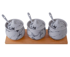 Marble Bamboo Canisters Set - GSR - P2631Set