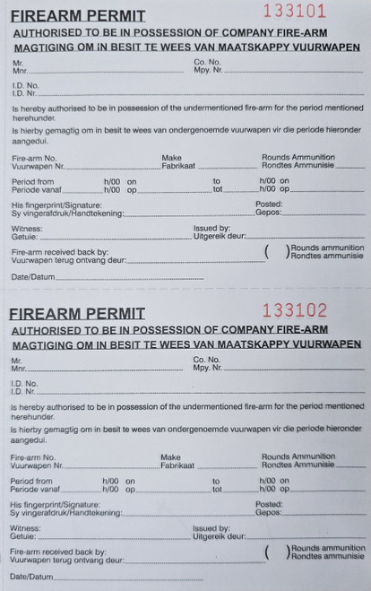 Firearm Permit Book Firearm Permit Book