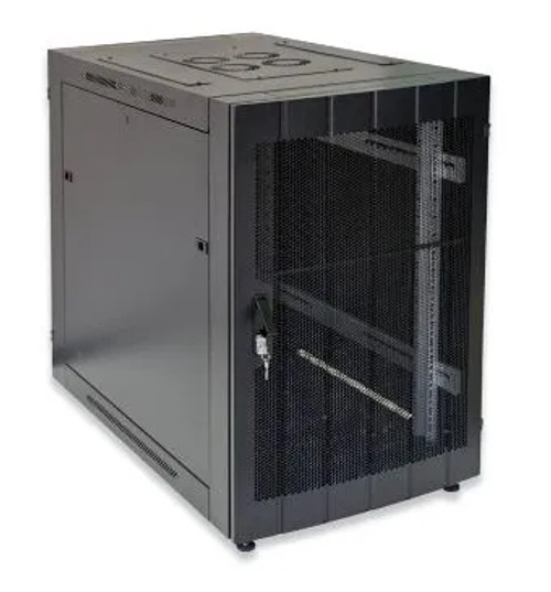 RCT 4U CP black wall mount cabinet 2x uprights 2x glands + Screws; 450mm PERFORATED DOOR - RCN - CP44U.PERF.B.N RCT 4U CP black wall mount cabinet 2x uprights 2x glands + Screws; 450mm PERFORATED DOOR - RCN - CP44U.PERF.B.N