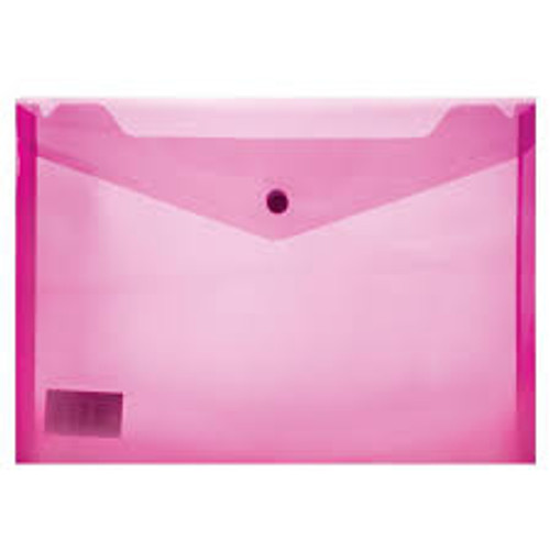 Carry Folder A4 Pvc with Stud Pink Carry Folder A4 Pvc with Stud Pink