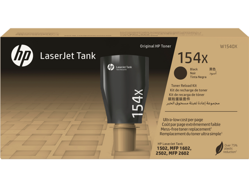 HP # 154A Black High Yield Original LaserJet Tank Toner Reload Kit - TAR - W1540X HP # 154A Black High Yield Original LaserJet Tank Toner Reload Kit - TAR - W1540X