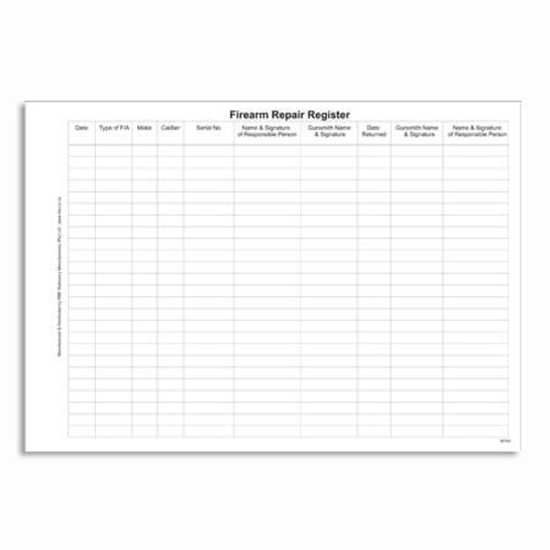 Rbe Security Firearm Repair Register Rbe Security Firearm Repair Register