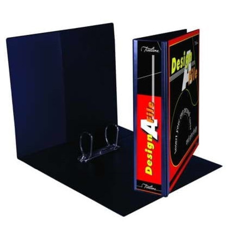 Treeline Ring Binder PVC A4 Design-A-File 2D 40mm Black Treeline Ring Binder PVC A4 Design-A-File 2D 40mm Black
