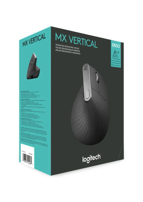 Logitech MX Vertical Advanced Ergonimic, Right-hand, Optical, RF Wireless+Bluetooth, 4000 DPI, Black Logitech MX Vertical Advanced Ergonimic, Right-hand, Optical, RF Wireless+Bluetooth, 4000 DPI, Black