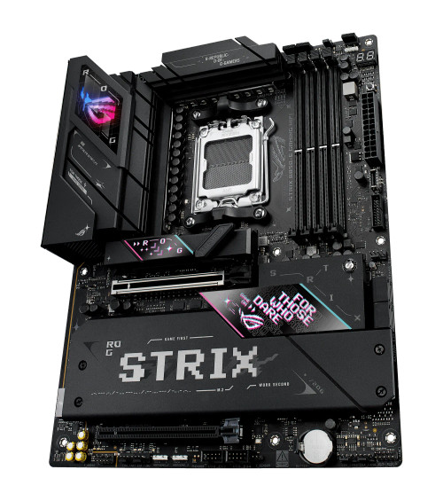 ASUS Motherboard/AM5/4xDIMM/Max.192GB/DDR5/1xDP/1xHDMI/ 1xPCIe 5x16/ 1xPCIe4x16/5xM.2/4xSATA/RAID. - RCN - ASUS ROG STRIX B850-E GAMING WIFI ASUS Motherboard/AM5/4xDIMM/Max.192GB/DDR5/1xDP/1xHDMI/ 1xPCIe 5x16/ 1xPCIe4x16/5xM.2/4xSATA/RAID. - RCN - ASUS ROG STRIX B850-E GAMING WIFI