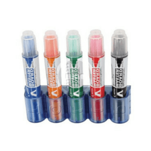 Pilot White board Markers with Magnetic Holder 5 Markers Assorted Pilot White board Markers with Magnetic Holder 5 Markers Assorted