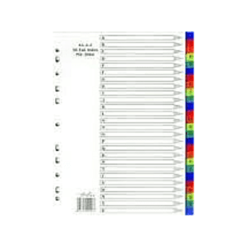 A4 Index 5 Tab Not Printed Assorted A4 Index 5 Tab Not Printed Assorted