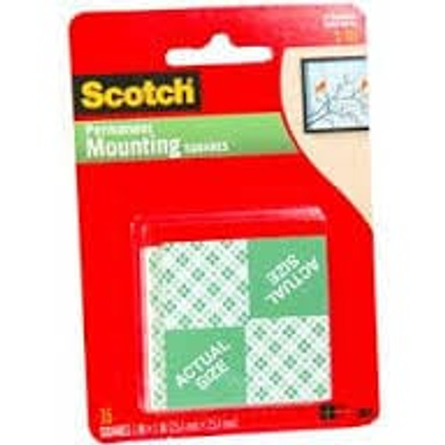 Scotch 199 Mounting Squares 25mmx25mm White - 36926-S Scotch 199 Mounting Squares 25mmx25mm White - 36926-S