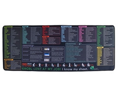 Excel Cheat Sheet Desk Mat / Mousepad XL - GSR - P2797B
