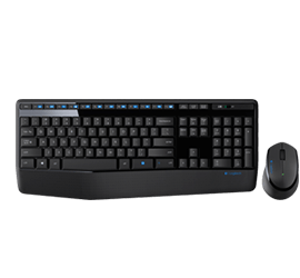 Logitech MK345 Wireless Keyboard and Mouse Combo with Palm Rest. Keyboard with palm rest, right-hand mouse, spill-resist - TAR - 920-006489-TAR
