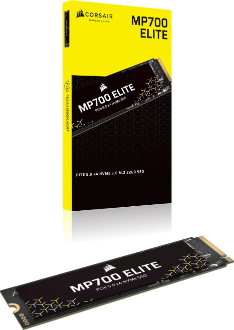 Corsair MP700 ELITE 1TB M.2 NVMe PCIe Gen. 5 x4 SSD (no heatsink); Read Up To 10 00MB/s; Write up to 8500MB/s - RCN - CSSD-F1000GBMP700ENH Corsair MP700 ELITE 1TB M.2 NVMe PCIe Gen. 5 x4 SSD (no heatsink); Read Up To 10 00MB/s; Write up to 8500MB/s - RCN - CSSD-F1000GBMP700ENH