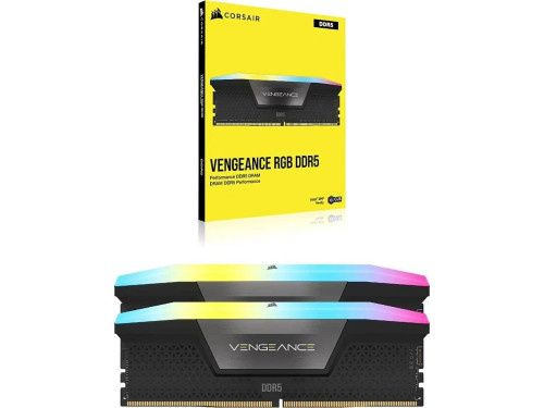 CORSAIR VENGEANCE RGB 128GB (2 x 64GB) DDR5 6400 CL42-52-52-104 1.35V Intel XMP Memory - BLACK - RCN - CMH128GX5M2B6400C42 CORSAIR VENGEANCE RGB 128GB (2 x 64GB) DDR5 6400 CL42-52-52-104 1.35V Intel XMP Memory - BLACK - RCN - CMH128GX5M2B6400C42