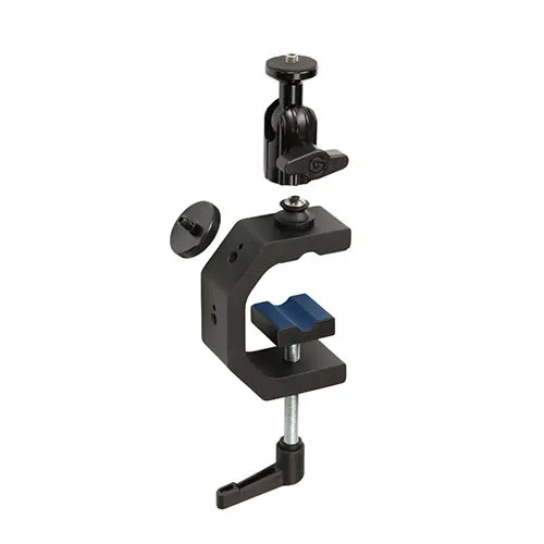 Elgato Heavy Clamp - Heavy-duty G-Clamp; Ball head and four ¼-inch threads; Rubber pad with tube groove. - RCN - Elgato Heavy Clamp 10AAQ9901 Elgato Heavy Clamp - Heavy-duty G-Clamp; Ball head and four ¼-inch threads; Rubber pad with tube groove. - RCN - Elgato Heavy Clamp 10AAQ9901