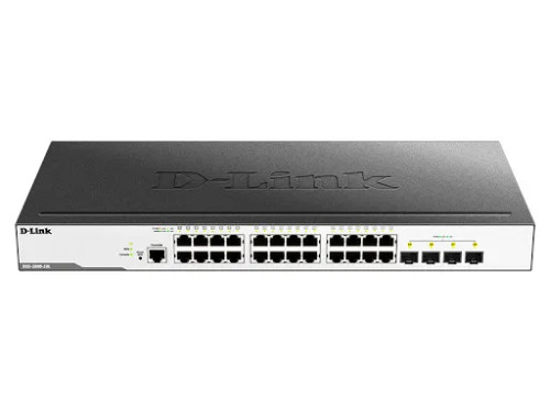 D-Link 24-Ports 10/100/1000Mbps + 4 SFP ports Managed Metro Ethernet Switch - RCN - DGS-3000-28L D-Link 24-Ports 10/100/1000Mbps + 4 SFP ports Managed Metro Ethernet Switch - RCN - DGS-3000-28L