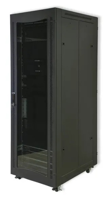 RCT 25U CP server/networking cabinet 4x uprights 4x feets incl Glands + Screws; 600 X 1000 PERFORATED DOOR; BLACK. - RCN - RCT-25U-AP6025.PER.B RCT 25U CP server/networking cabinet 4x uprights 4x feets incl Glands + Screws; 600 X 1000 PERFORATED DOOR; BLACK. - RCN - RCT-25U-AP6025.PER.B