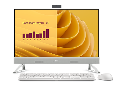 Dell 27 AIO EC27250: Intel Core 7-150U (12MB cache, up to 5.4 GHz), 27.0" FHD(1920x1080) Wide View Touch, 32GB (2x16GB)  - TAR - EC27250_RPLU-R_007-TAR