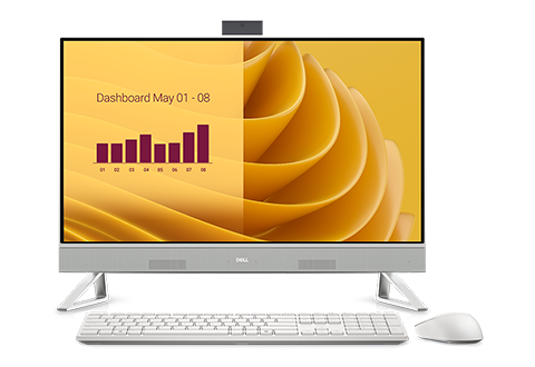 Dell 27 AIO EC27250: Intel Core 7-150U (12MB cache, up to 5.4 GHz), 27.0" FHD(1920x1080) Wide View Touch, 32GB (2x16GB)  - TAR - EC27250_RPLU-R_007-TAR