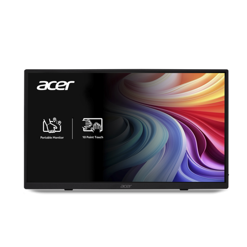 Acer Monitor - Commercial- PM161QT- Black- Flat- 15.6"- IPS- Response time: 6ms- Resolution: 1920x1080- Viewing Angle: 1 - TAR - UM.ZP1EE.009-TAR