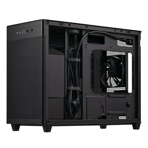 ASUS AP201 PRIME CASE TG, Mini Tower, PC, Black, micro ATX, Mini-ITX, 17 cm, 33.8 cm