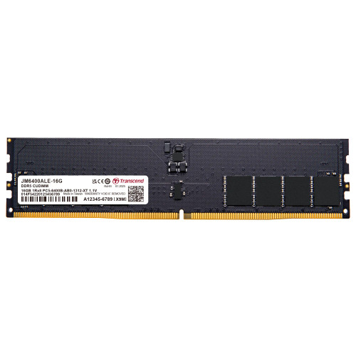 TRANSCEND JET MEMORY 16GB DDR5-6400 Unbuffered DESKTOP CUDIMM 1RX8 CL52 (2Gx8)x8 1.1V - RCN - JM6400ALE-16G TRANSCEND JET MEMORY 16GB DDR5-6400 Unbuffered DESKTOP CUDIMM 1RX8 CL52 (2Gx8)x8 1.1V - RCN - JM6400ALE-16G