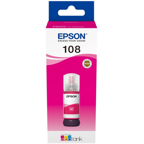 Epson 108 Ink Bottle Magenta 70ml for L8050 / L18050 - MST - T09C34A Epson 108 Ink Bottle Magenta 70ml for L8050 / L18050 - MST - T09C34A