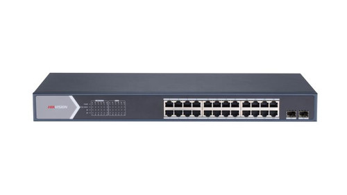 Hikvision L2 Smart Managed 24 Gigabit PoE ports 2 Gigabit SFP ports 802.3af/at PoE power budget 370W max - MST - DS-3E1526P-SI Hikvision L2 Smart Managed 24 Gigabit PoE ports 2 Gigabit SFP ports 802.3af/at PoE power budget 370W max - MST - DS-3E1526P-SI