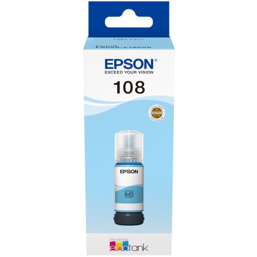 Epson 108 Ink Bottle Ligh Cyan 70ml for L8050 / L18050 - MST - T09C54A Epson 108 Ink Bottle Ligh Cyan 70ml for L8050 / L18050 - MST - T09C54A