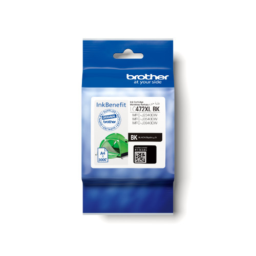 Brother / Black Ink Cartridge for MFC-J3540DW/ MFC-J3940DW/ MFC-J2340DW - MST - LC472XLBK Brother / Black Ink Cartridge for MFC-J3540DW/ MFC-J3940DW/ MFC-J2340DW - MST - LC472XLBK