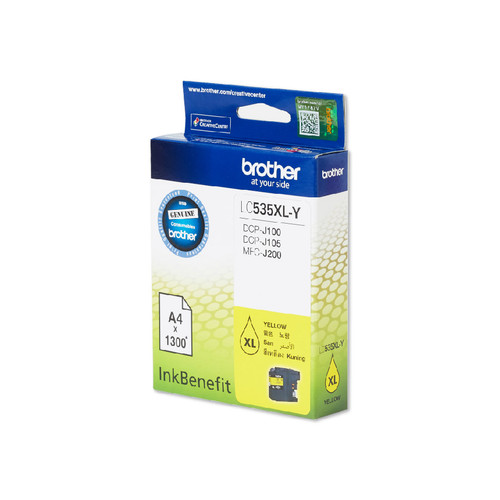 Brother / High Yield Yellow Cartridge for DCPJ105/ MFCJ200 - MST - LC535XLY Brother / High Yield Yellow Cartridge for DCPJ105/ MFCJ200 - MST - LC535XLY