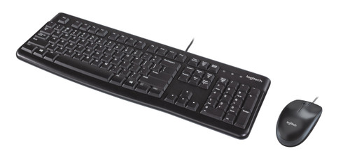 Logitech MK120 - Wired Keyboard and Mouse combo - Black - USB - MST - Logitech MK120 Logitech MK120 - Wired Keyboard and Mouse combo - Black - USB - MST - Logitech MK120