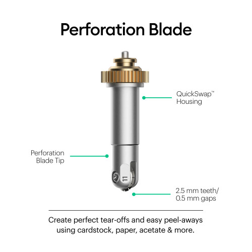 2006706 - Cricut Maker Perforation Blade Tip; Basic Perforation Blade; 2.5 mm teeth / 0.5 mm gap. - RCN - CC MK PERF BLADE TIP 2006706 - Cricut Maker Perforation Blade Tip; Basic Perforation Blade; 2.5 mm teeth / 0.5 mm gap. - RCN - CC MK PERF BLADE TIP