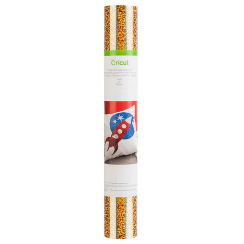 Cricut 2004141, Heat transfer vinyl roll, Gold, Monochromatic, Glitter, 304 mm, 609.6 mm Cricut 2004141, Heat transfer vinyl roll, Gold, Monochromatic, Glitter, 304 mm, 609.6 mm