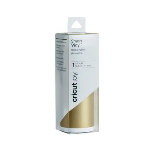 Cricut Smart Vinyl Removable, Heat transfer vinyl roll, Gold, Monotone, 139 mm, 121.9 cm Cricut Smart Vinyl Removable, Heat transfer vinyl roll, Gold, Monotone, 139 mm, 121.9 cm