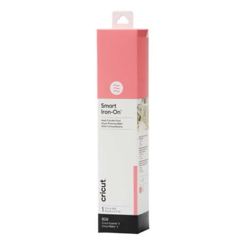 Cricut Smart Iron-On, Heat transfer vinyl roll, Pink, Monochromatic, Glossy, 330 mm, 2700 mm Cricut Smart Iron-On, Heat transfer vinyl roll, Pink, Monochromatic, Glossy, 330 mm, 2700 mm