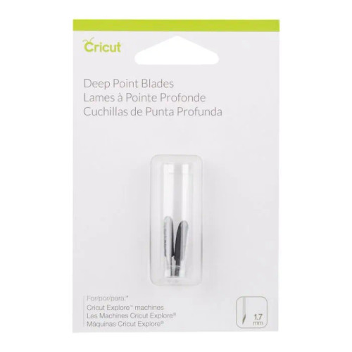 2003535 - Cricut Explore + Maker Deep-Point Replacement Blades 2-pack. - RCN - CC EM DP REPL BLADES 2003535 - Cricut Explore + Maker Deep-Point Replacement Blades 2-pack. - RCN - CC EM DP REPL BLADES