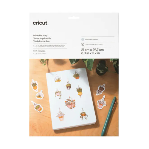 Cricut 2010365, Heat transfer vinyl sheet, Smooth heat transfer vinyl, Silver, Monochromatic, Cricut Maker Cricut Explore Machines Cricut Joy Xtra, 210 mm Cricut 2010365, Heat transfer vinyl sheet, Smooth heat transfer vinyl, Silver, Monochromatic, Cricut Maker Cricut Explore Machines Cricut Joy Xtra, 210 mm