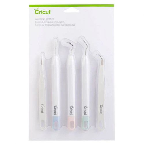 2004233 - Cricut Weeding Tool Set Includes Fine Tweezers; Hook Tweezers; Weeder; Piercing Tool; and Hook Weeder - RCN - CC WEEDING SET 2004233 - Cricut Weeding Tool Set Includes Fine Tweezers; Hook Tweezers; Weeder; Piercing Tool; and Hook Weeder - RCN - CC WEEDING SET