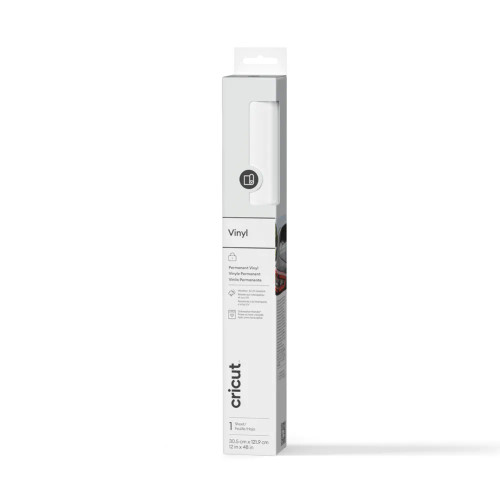 Cricut 2011341, Permanent, White, Vinyl, 1.2 mm, 305 mm, Box Cricut 2011341, Permanent, White, Vinyl, 1.2 mm, 305 mm, Box