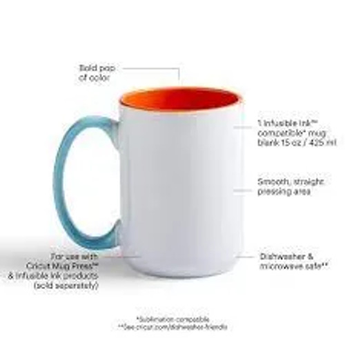 2009396 - Cricut Beveled Ceramic Mug Blank Sahara 1pc 425 ml - RCN - CC 2009396 2009396 - Cricut Beveled Ceramic Mug Blank Sahara 1pc 425 ml - RCN - CC 2009396
