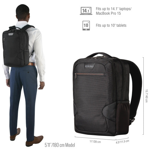 EVERKI EKP118 STUDIO 15'' SLIM LAPTOP MACBOOK BACKPACK - RCN - EKP118 EVERKI EKP118 STUDIO 15'' SLIM LAPTOP MACBOOK BACKPACK - RCN - EKP118