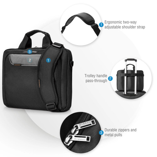 EVERKI EKB407NCH14 ADVANCE 14'' LAPTOP BRIEFCASE - RCN - EKB407NCH14 EVERKI EKB407NCH14 ADVANCE 14'' LAPTOP BRIEFCASE - RCN - EKB407NCH14