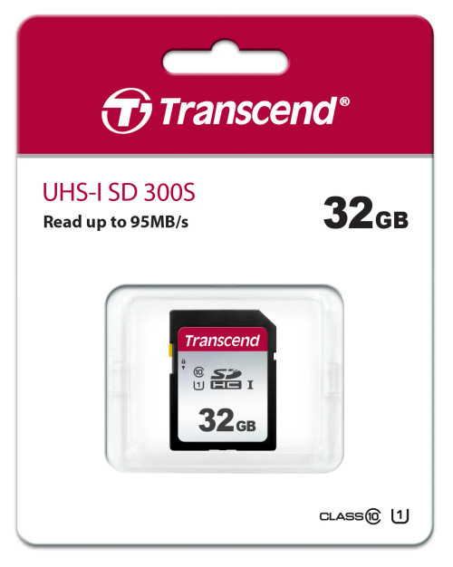 TRANSCEND 300S 32GB UHS-1 CLASS 10 U1 SDHC CARD -2D NAND - RCN - TS32GSDC300S TRANSCEND 300S 32GB UHS-1 CLASS 10 U1 SDHC CARD -2D NAND - RCN - TS32GSDC300S