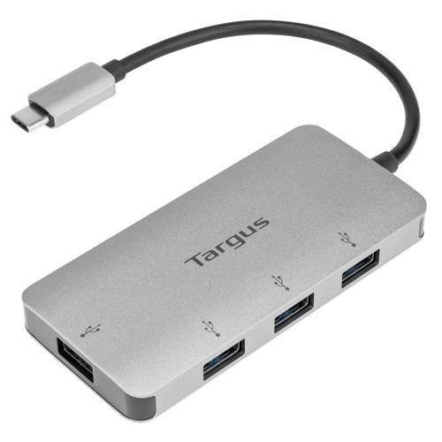 Targus - USB-C 4 Port Hub AL Case, Turn one USB-C Port into 4 USB-A 3.0 Ports, Supports up to 5Gbps Data Transfer rate p - TAR - ACH226EU Targus - USB-C 4 Port Hub AL Case, Turn one USB-C Port into 4 USB-A 3.0 Ports, Supports up to 5Gbps Data Transfer rate p - TAR - ACH226EU
